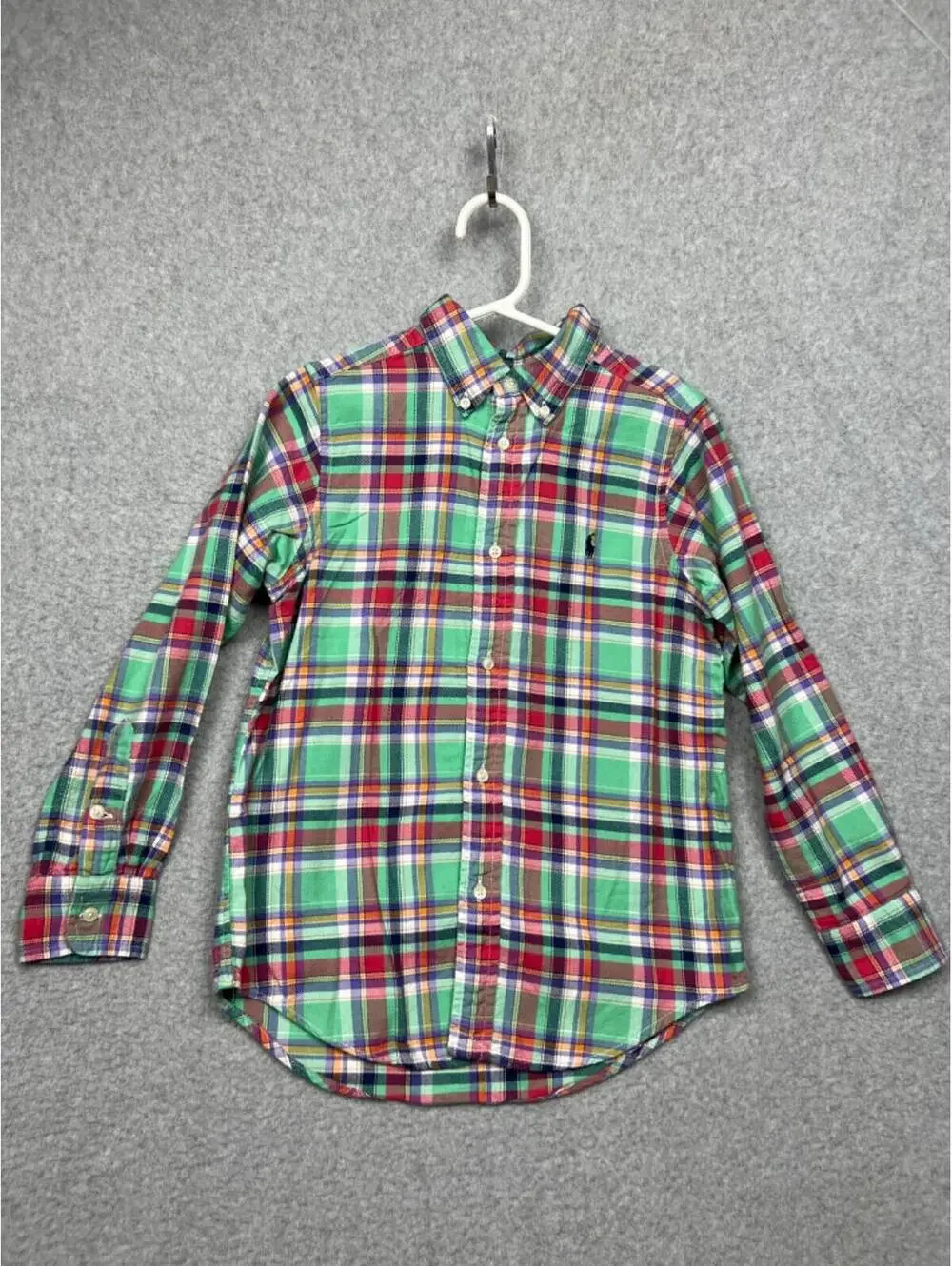 Polo Ralph Lauren Kids Plaid Long Sleeve Button Up Shirt Size 7 Long Sleeve